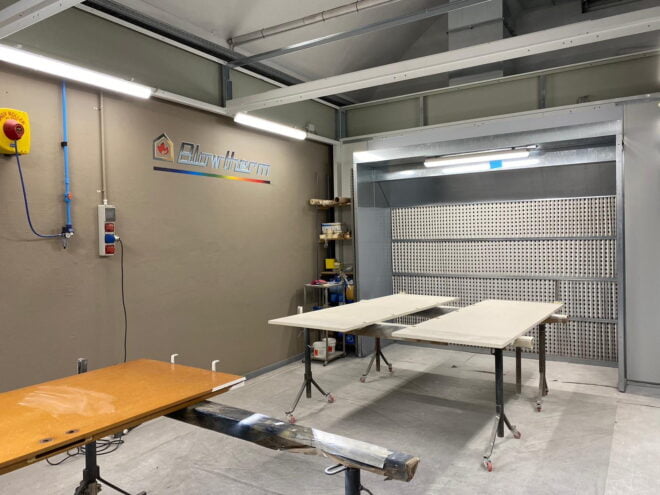 Parete aspirante verniciatura Odsesovalna stena v komori za suho lakiranje